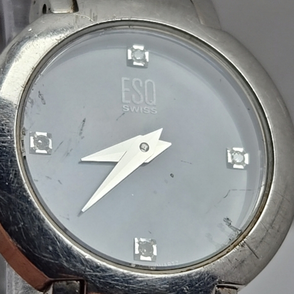 ESQ By Movado Swiss Watch New Battery Womens Quartz Stainless Steel Analog 23mm - Picture 4 of 10